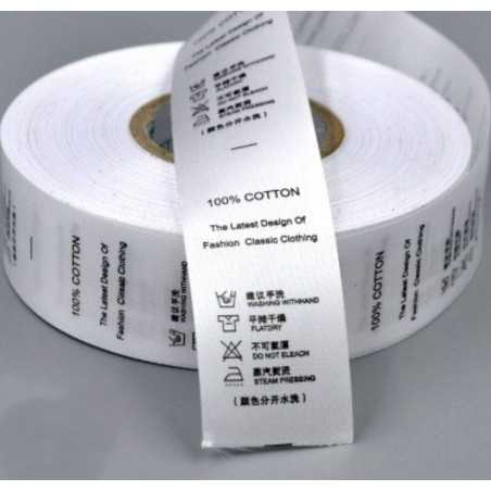 Geweven Care Label Tag Rolls