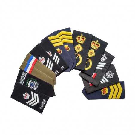 Epaulettes & Sliders, Fabric & embroidered