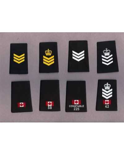 Epaulettes & Sliders, Fabric & embroidered