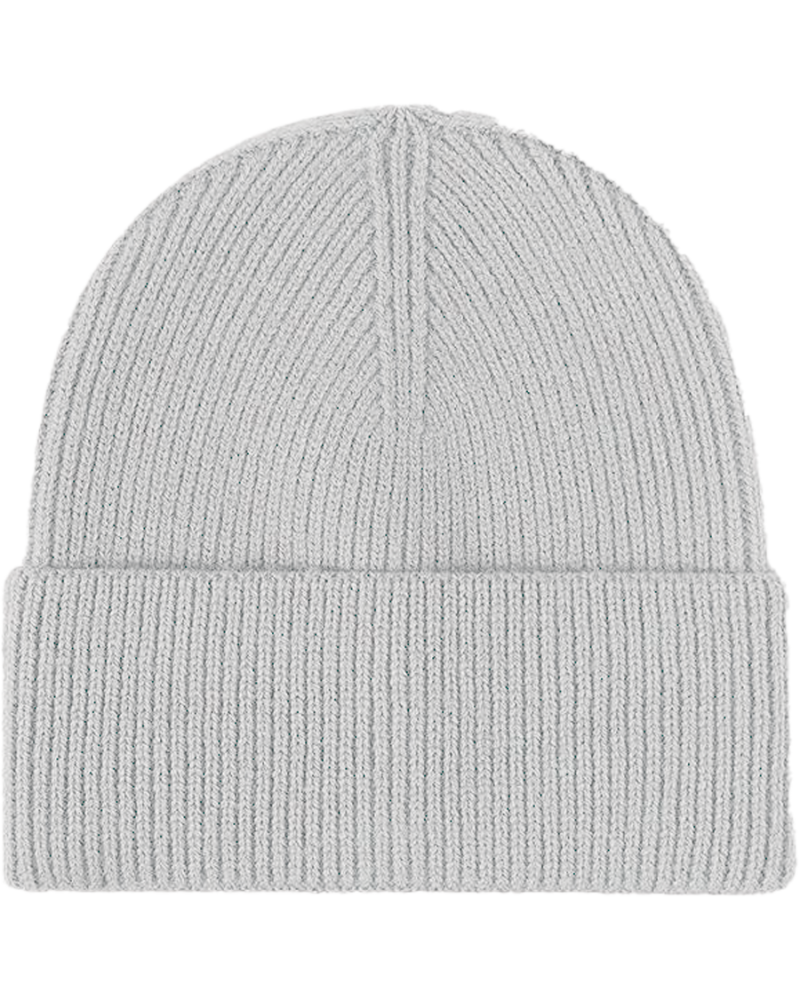 Custom Ribbed Beanie – Thick Cotton-Wool Knit with 9 cm Folded Cuff